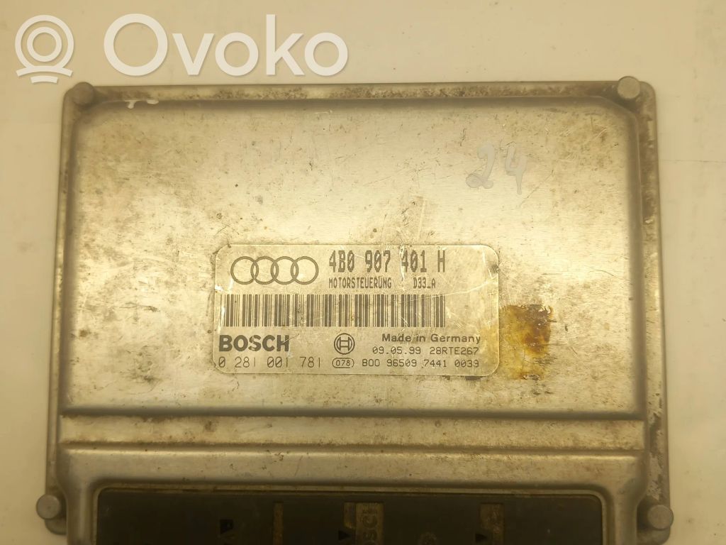 Audi A6 S6 C5 4B Variklio valdymo blokas 