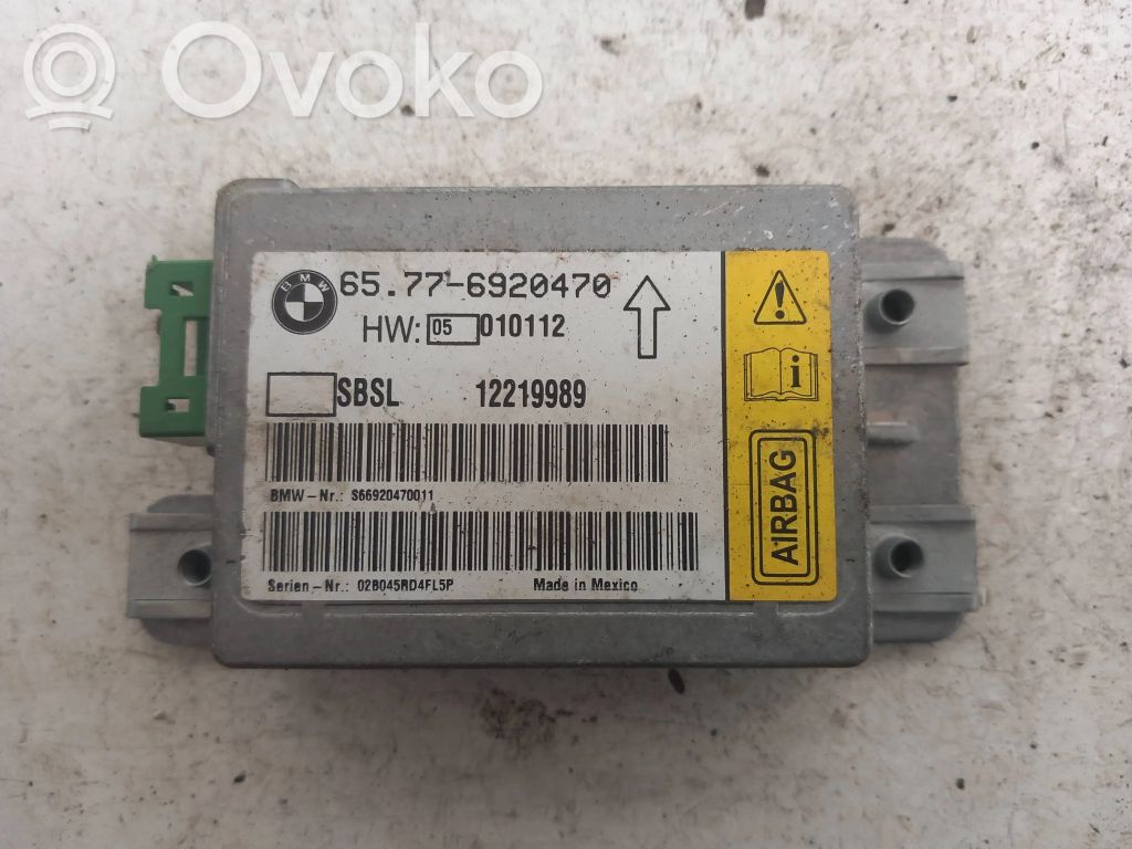 BMW 7 E65 E66 Unidad de control/módulo del Airbag 