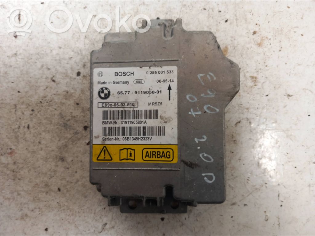 BMW 3 E90 E91 Module de contrôle airbag 