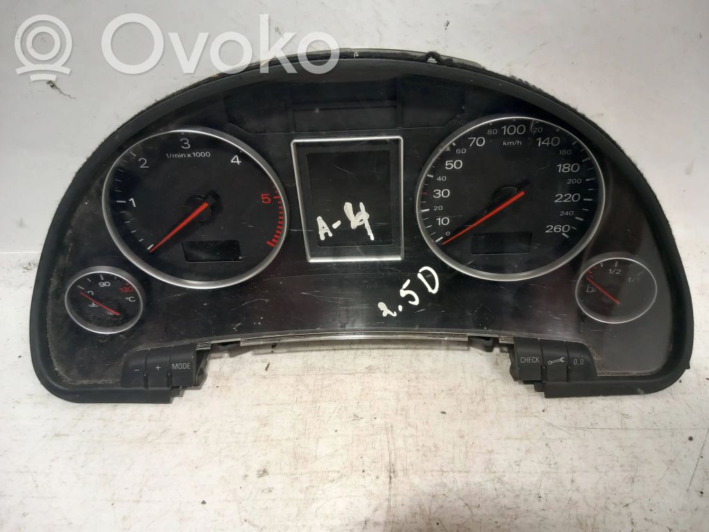 Audi A4 S4 B6 8E 8H Velocímetro (tablero de instrumentos) 