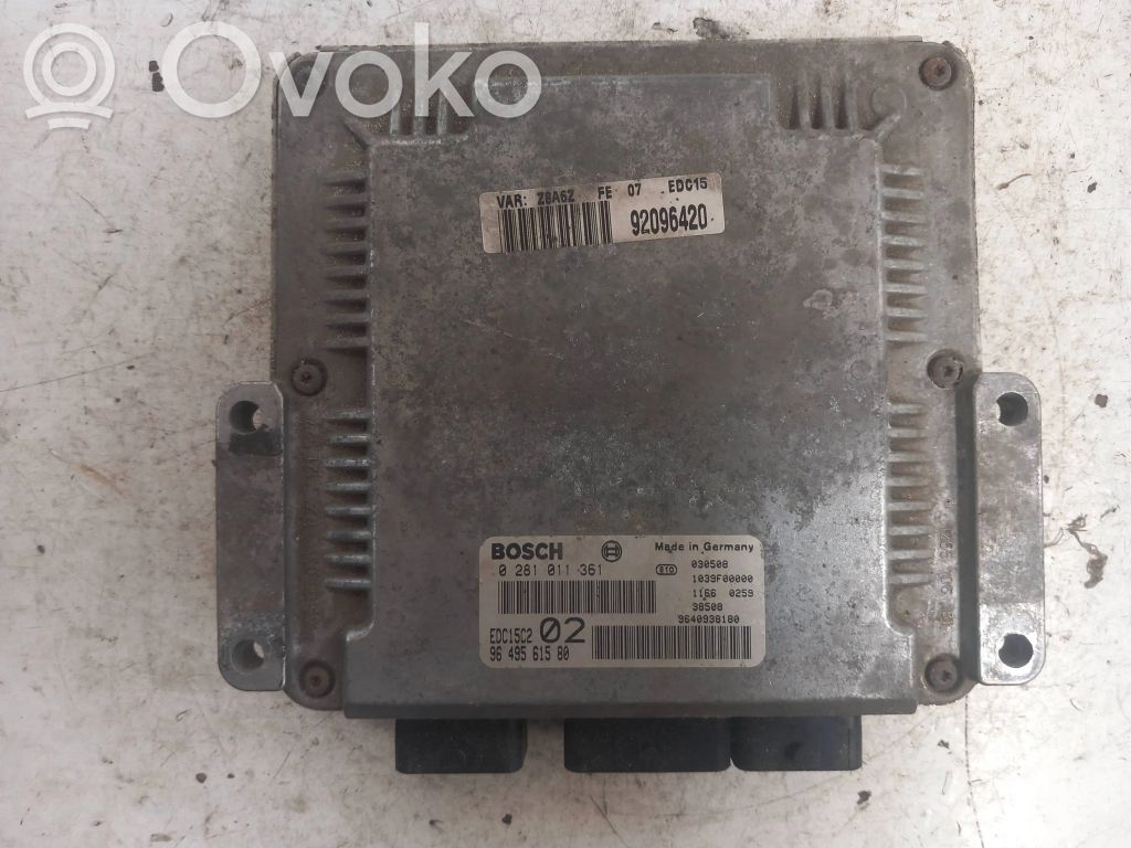 Peugeot 807 Engine control unit/module 
