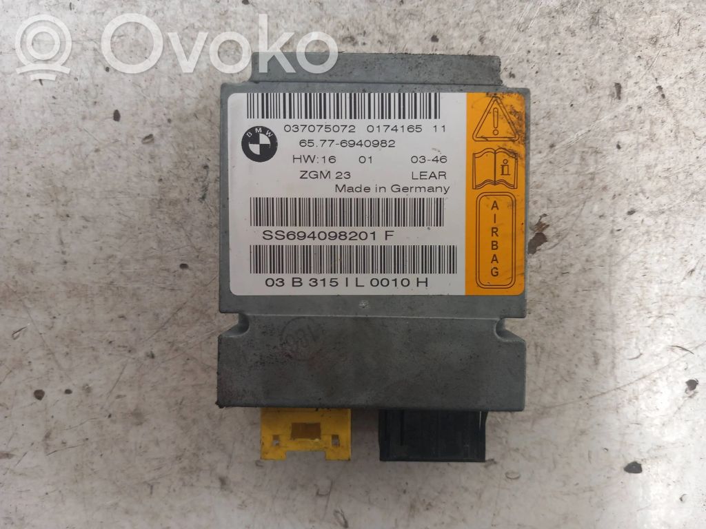 BMW 7 E65 E66 Module de contrôle airbag 