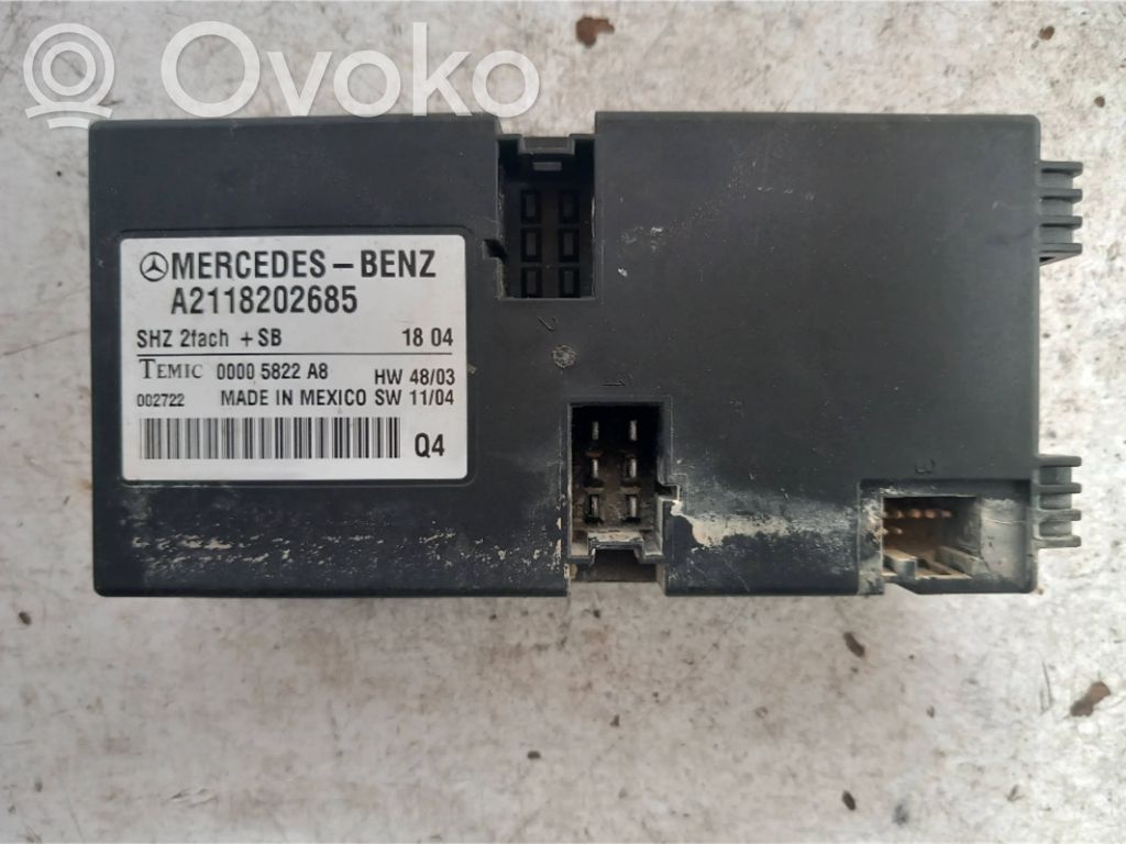 Mercedes-Benz E W211 Module de commande de siège 
