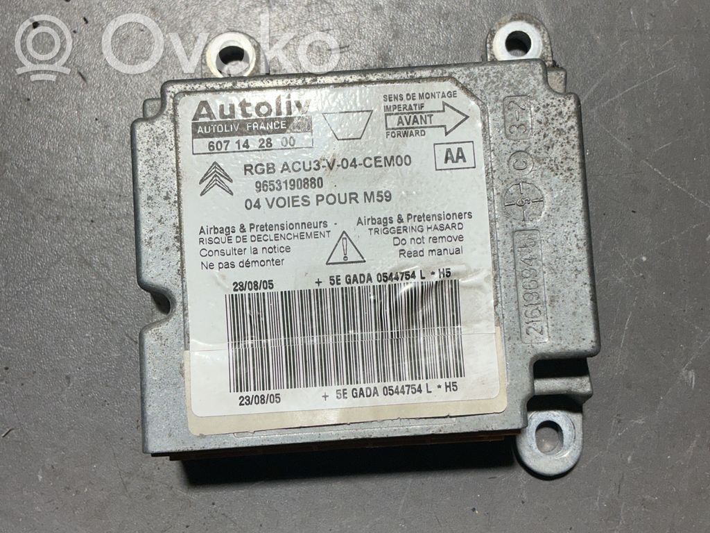 Peugeot Partner Airbag control unit/module 