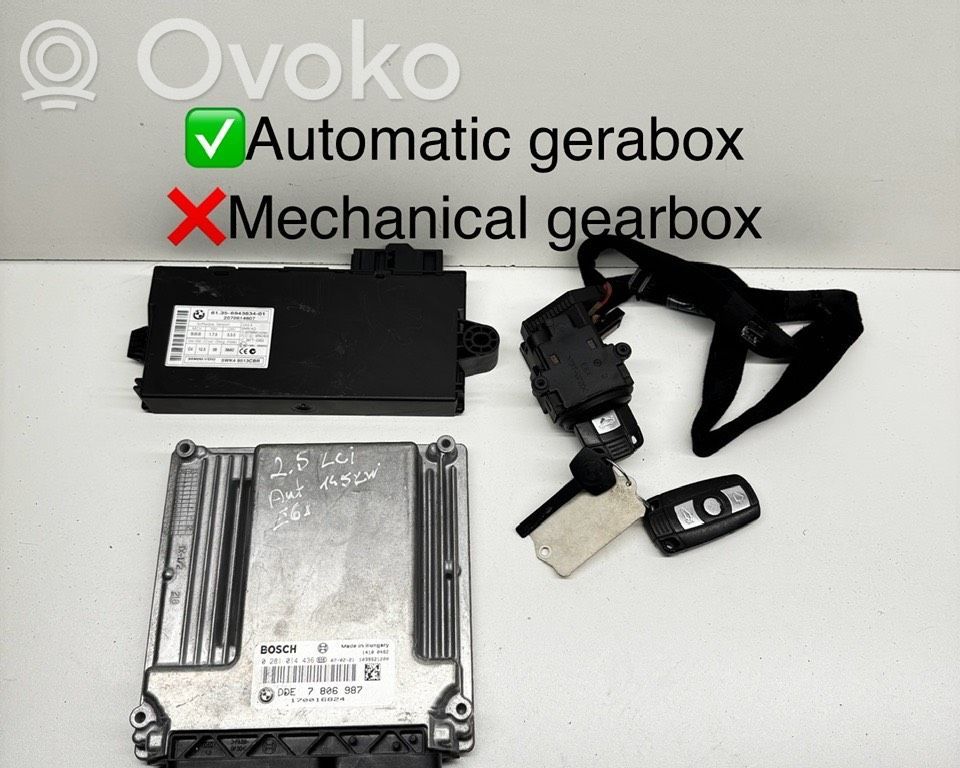 BMW 5 E60 E61 Moottorinohjausyksikön sarja ja lukkosarja 