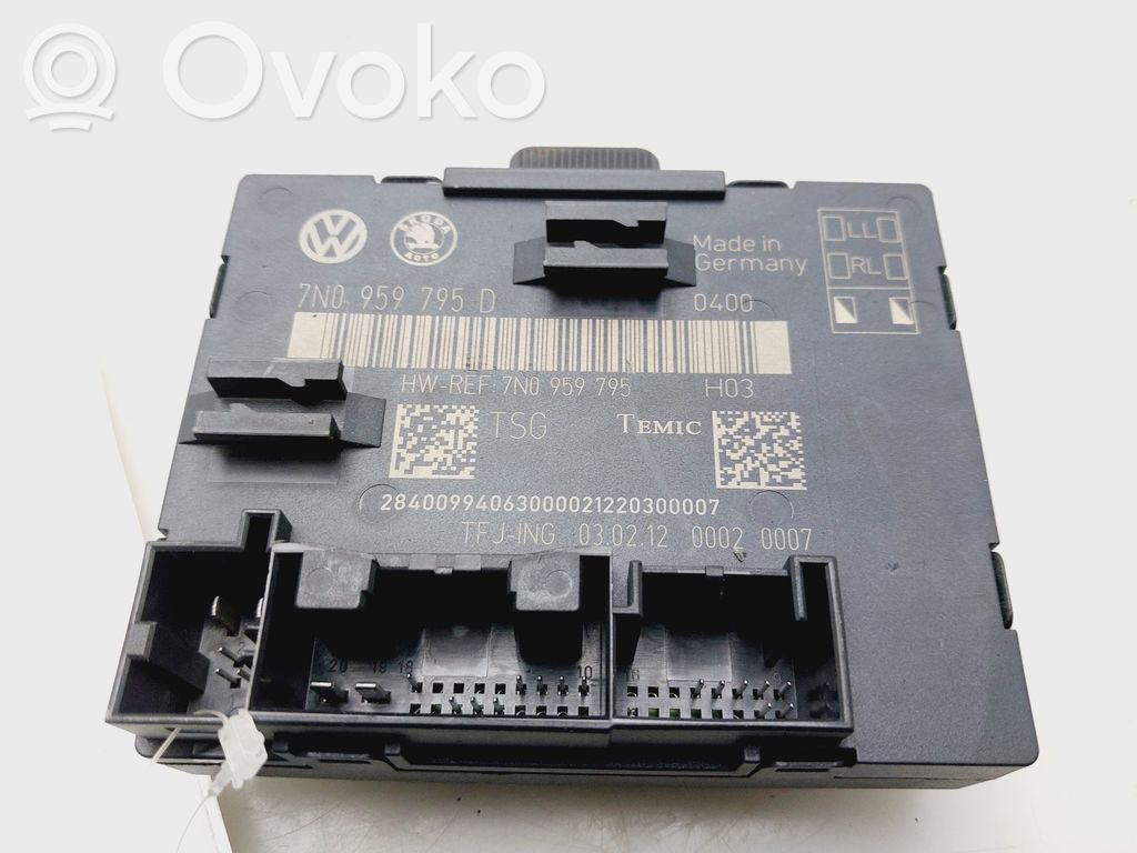 Skoda Yeti (5L) Unitate/modul de comandă închidere centralizată 