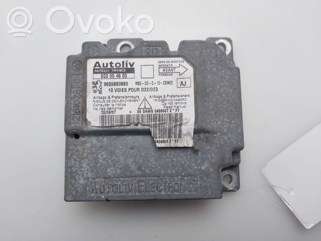 Unidad de control/módulo del Airbag   9655880880