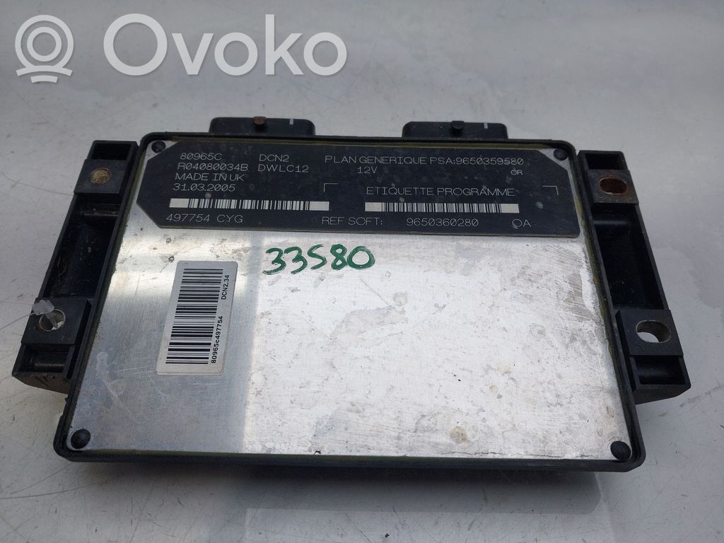Citroen Berlingo Engine control unit/module 