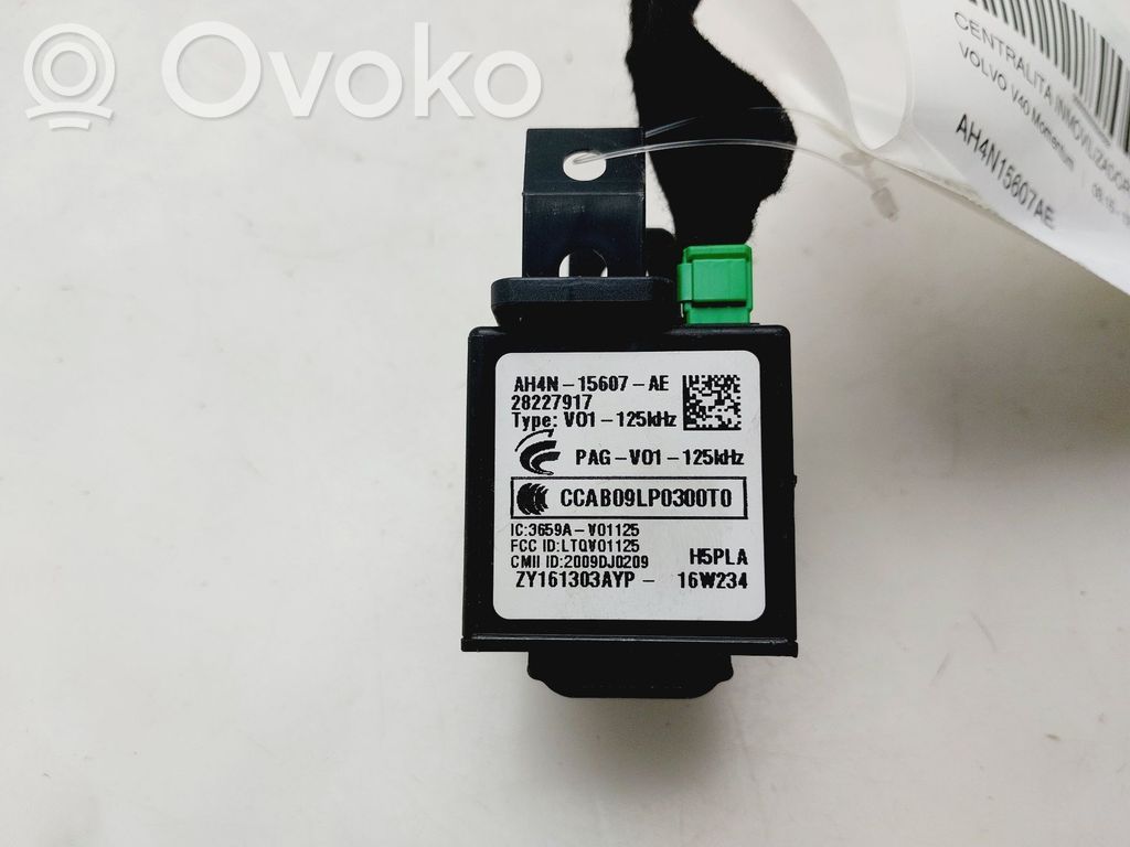 Volvo V40 Cross country Unitate/modul comandă imobilizator
