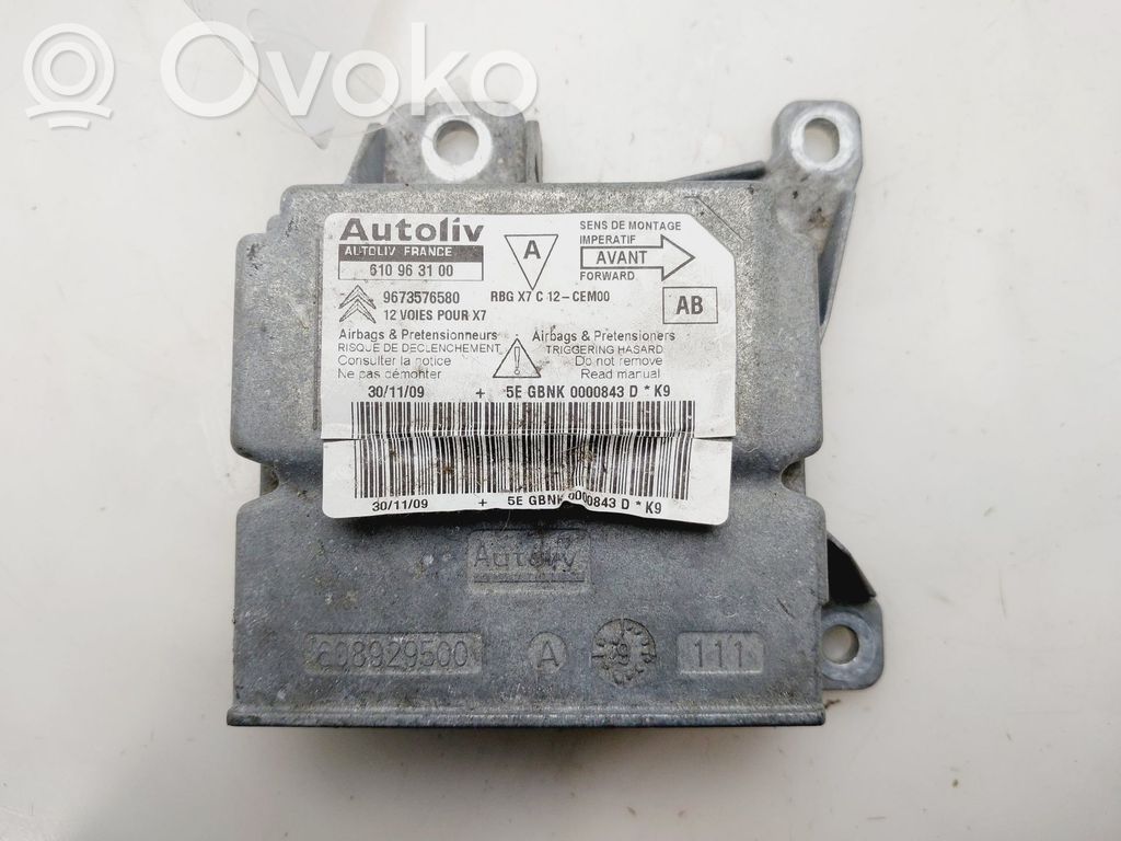 Unidad de control/módulo del Airbag   9673576580