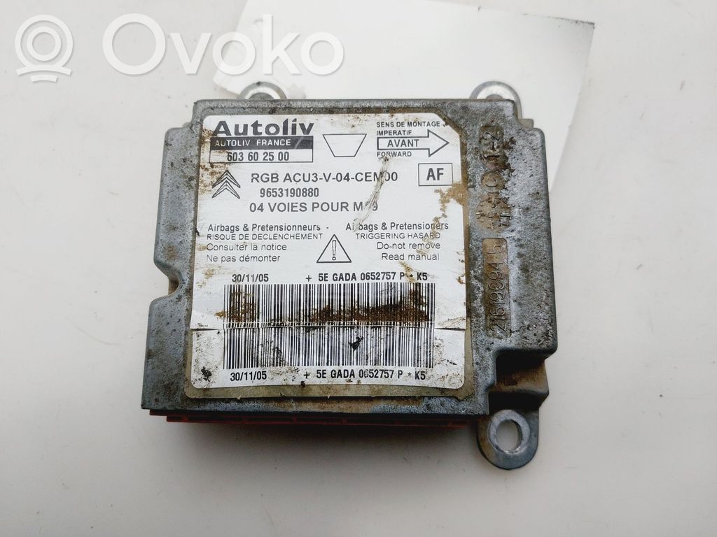 Peugeot Partner Unitate/modul de comandă airbaguri