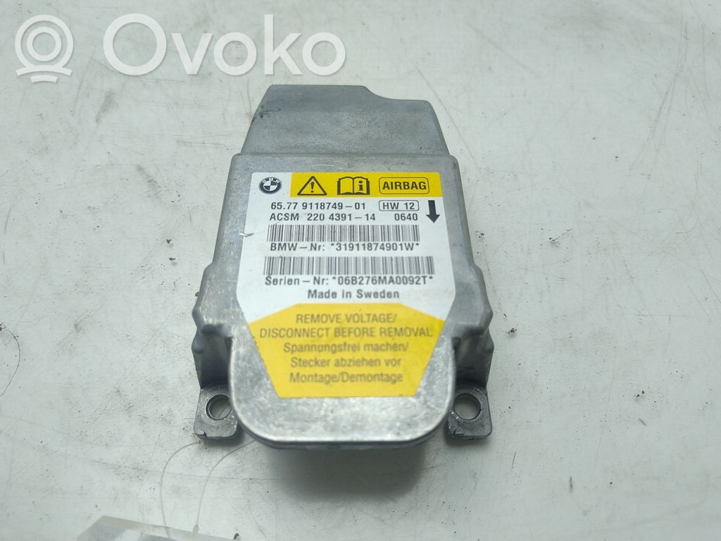 Unidad de control/módulo del Airbag   6577911874901