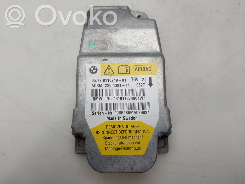 Unidad de control/módulo del Airbag   65779118749