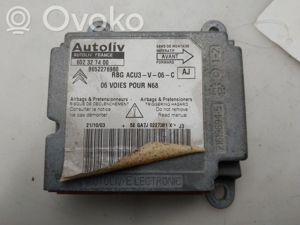 Citroen Xsara Picasso Module de contrôle airbag