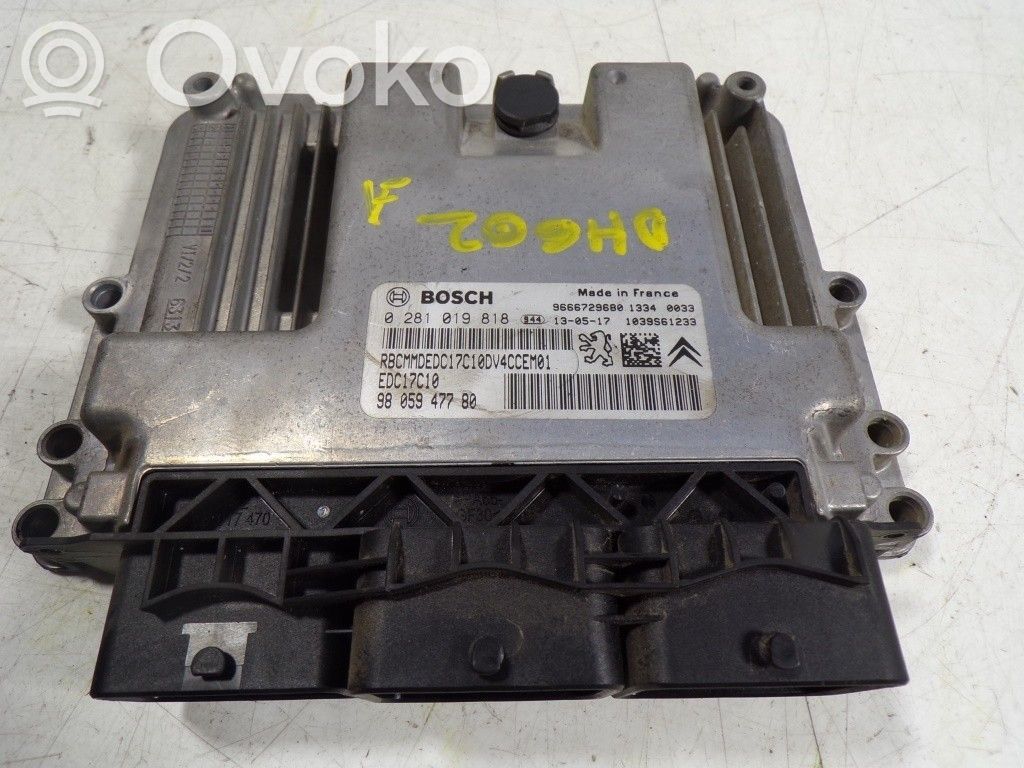 Unidad de control/módulo del motor   1609529480,9805947780,0281019818