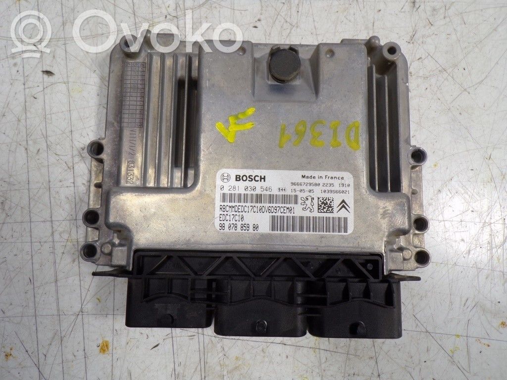 Unidad de control/módulo del motor   1606649980,9807885980,0281030546