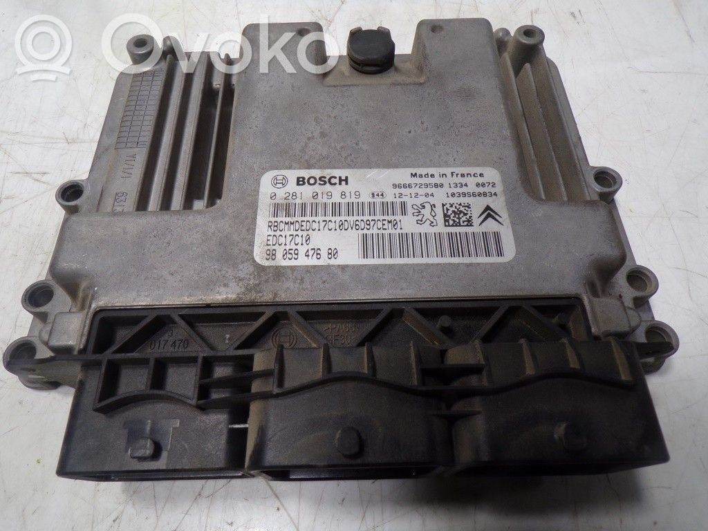 Citroen C-Elysée Engine control unit/module 