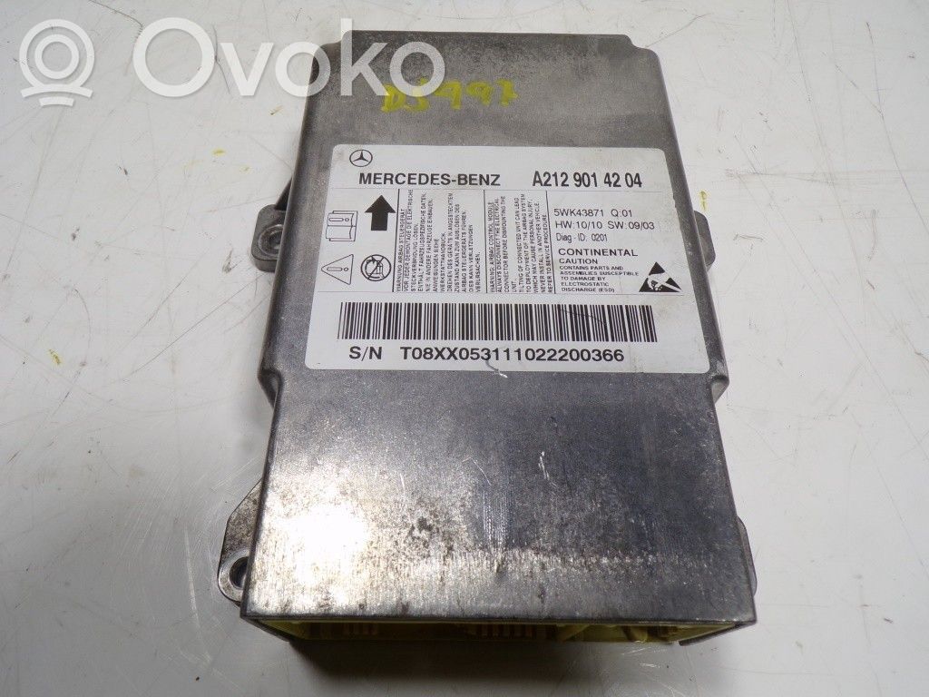 Unidad de control/módulo del Airbag   A2129014204,A2129014204
