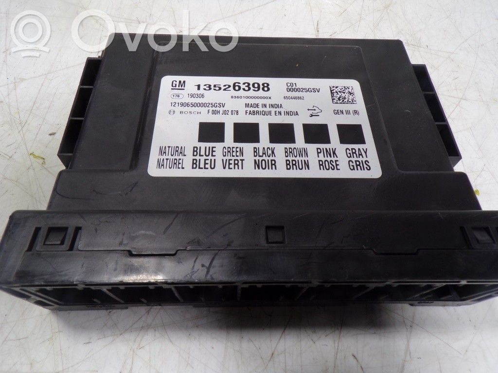 Other control units/modules   13519643,13526398,F00HJ02078