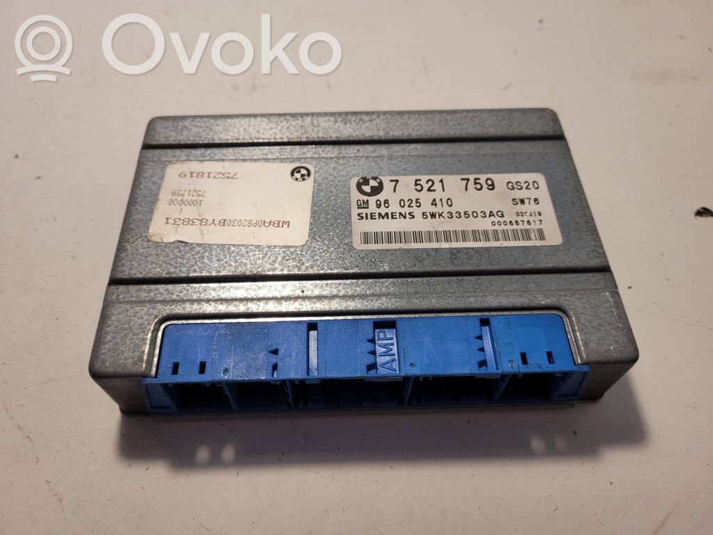 Pārnesumkārbas vadības bloks   7521759,96025410,5WK33503AG,7521819