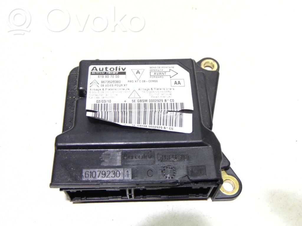 Citroen C5 Airbag control unit/module 