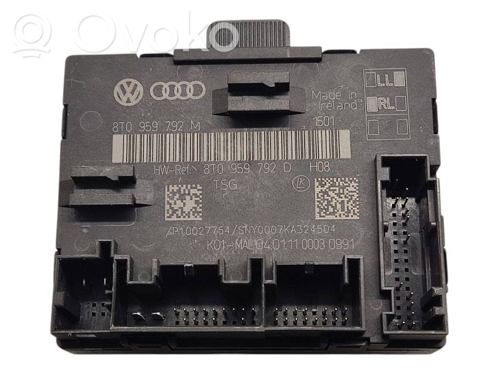 Unité de commande module de porte   8T0959792M,8T0959792D