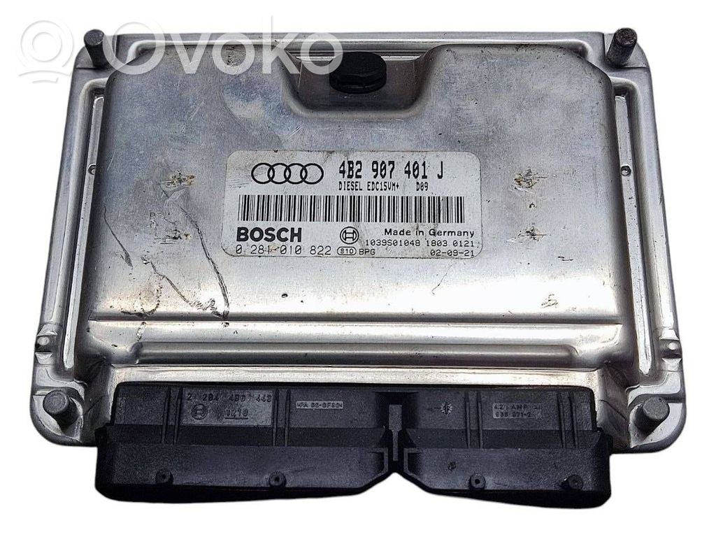 Unidad de control/módulo del motor   4B2907401J,0281010822,1039S01048
