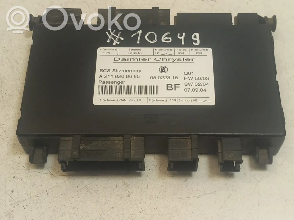 Mercedes-Benz SLK R171 SAM control unit 