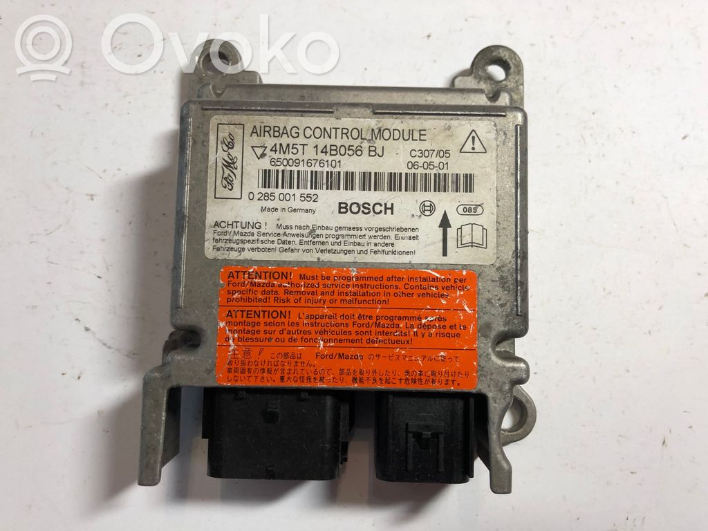 Airbag control unit/module   0285001552,4M5T14B056BJ,650091676101
