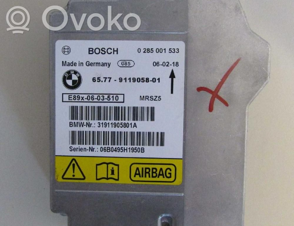 Turvatyynyn ohjainlaite/moduuli   0285001533