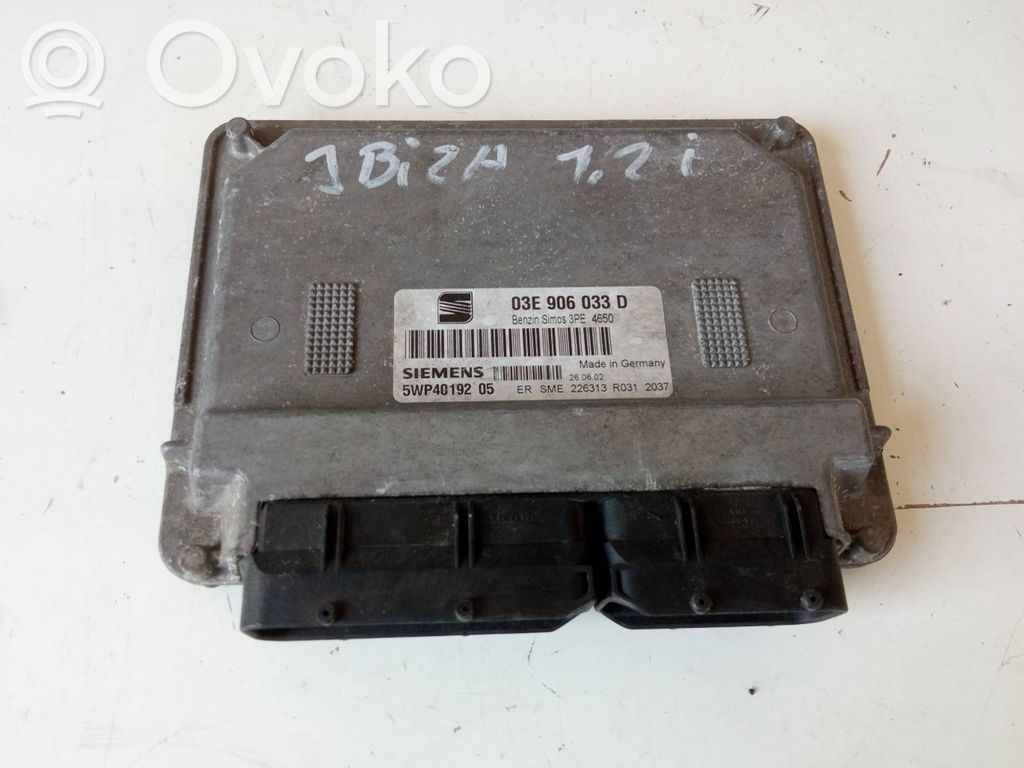 Engine control unit/module   03E906033D,5WP4019205