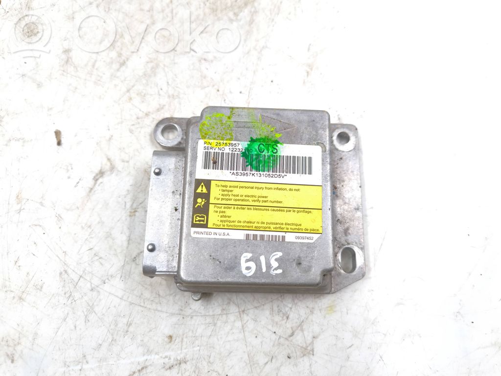 Cadillac CTS Airbag control unit/module 