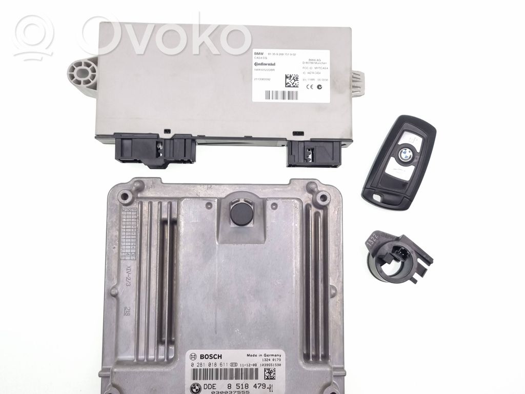 BMW 5 F10 F11 Komputer / Sterownik ECU i komplet kluczy 
