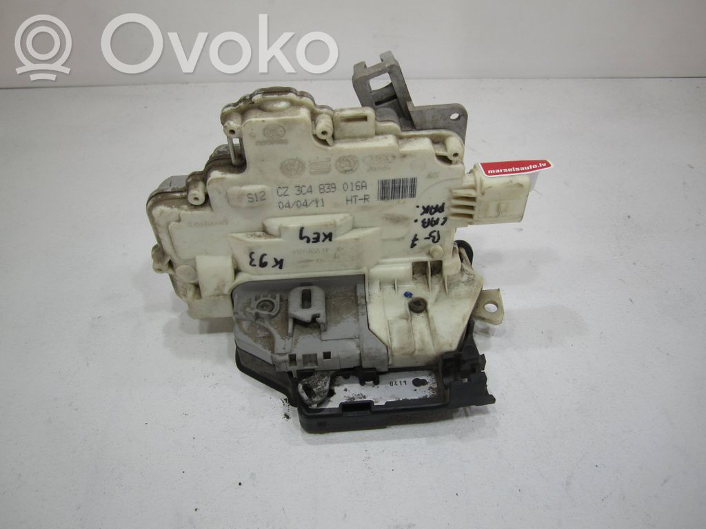Volkswagen PASSAT B7 Zamek drzwi tylnych 