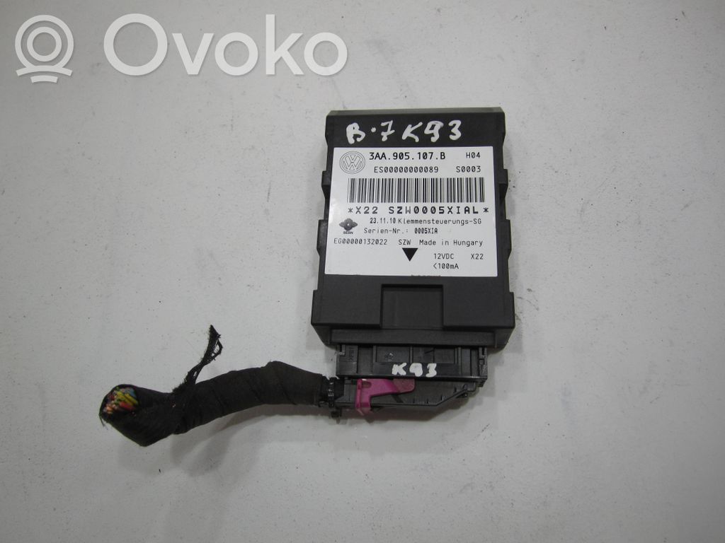 Volkswagen PASSAT B7 Unitate/modul de control fără cheie (KESSY) 