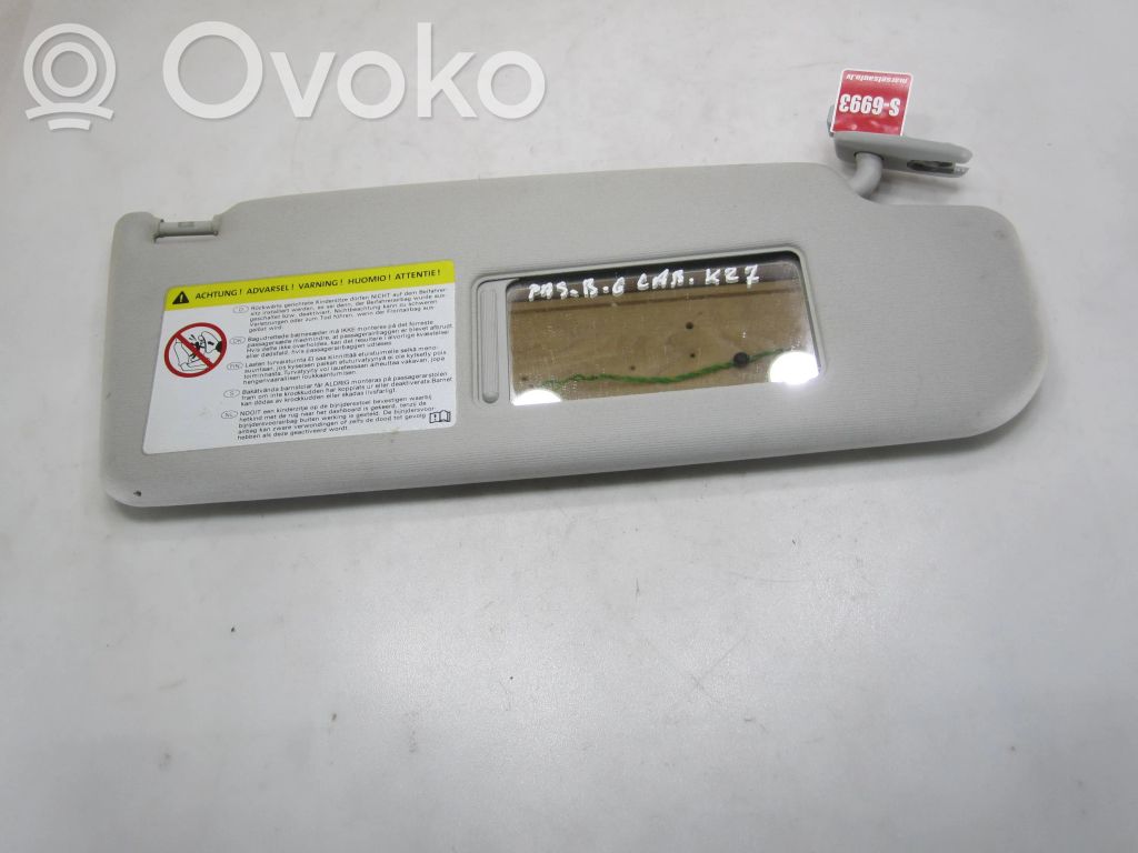 Volkswagen PASSAT B6 Osłona przeciwsłoneczna 