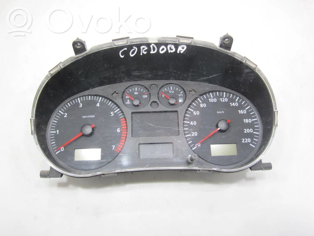 Seat Cordoba (6K) Licznik / Prędkościomierz 