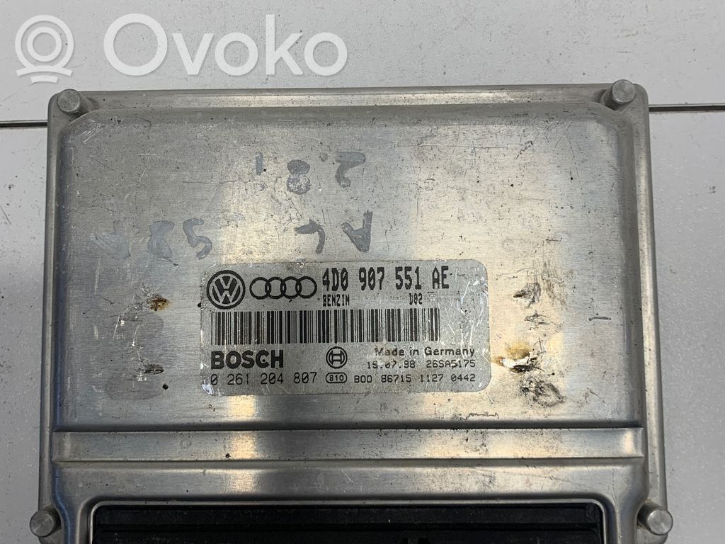 Unidad de control/módulo del motor   4D0907551AE,0261204807