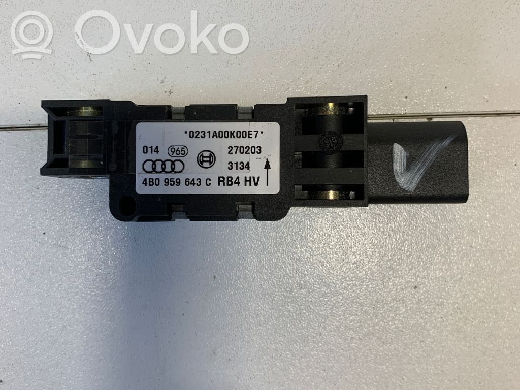 Airbag deployment crash/impact sensor   4B0959643C,270203,0231A00K00E7,4B0959643E