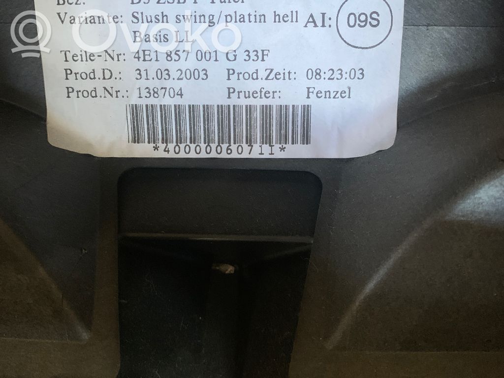 Panel de instrumentos   4E1857001G,40000060711,138704