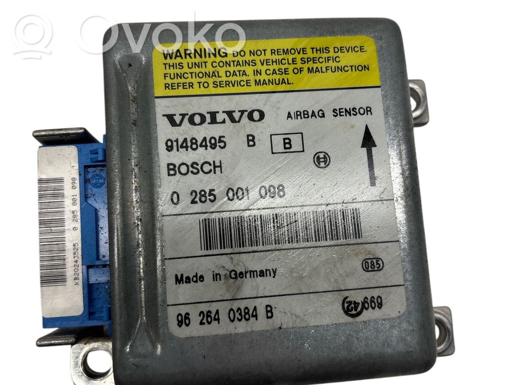 Airbag control unit/module   9148495,0285001098,962640384B