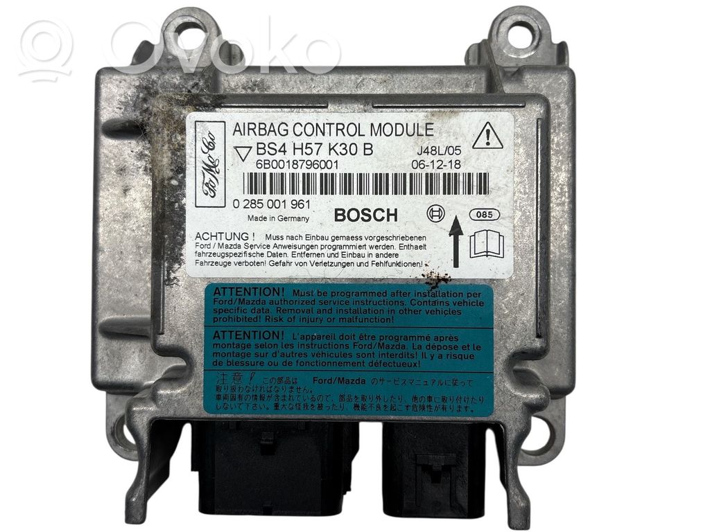 Airbag control unit/module   BS4H57K30B,0285001961,6B0018796001