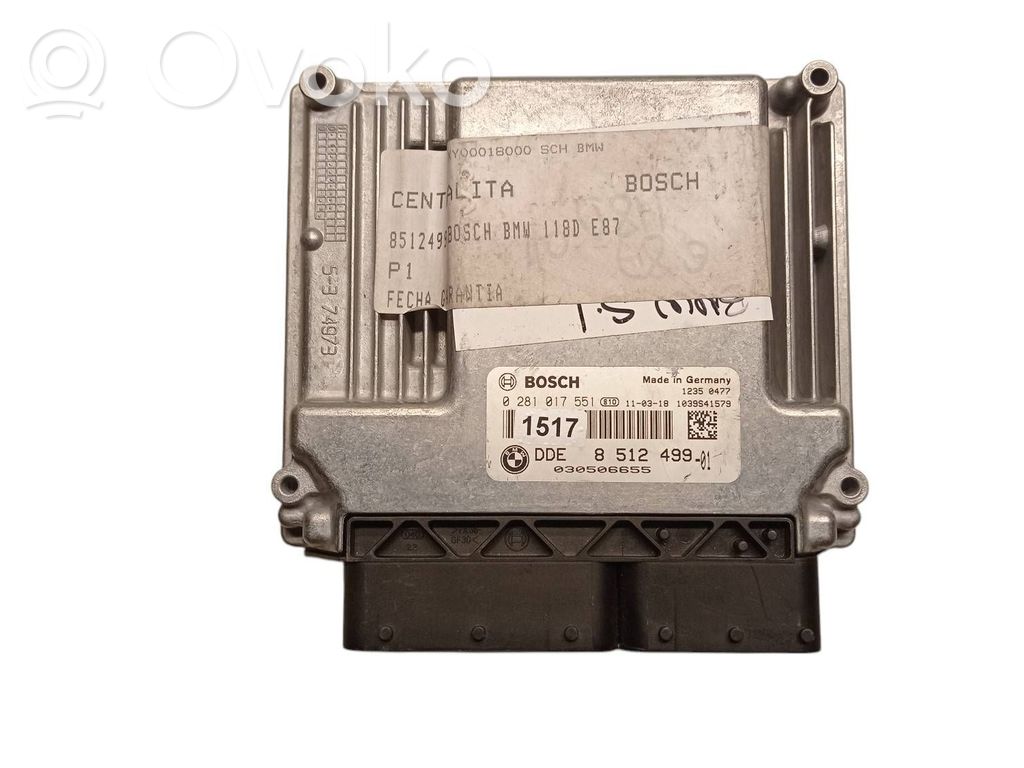 Engine control unit/module   0281017551,030506655,8512499