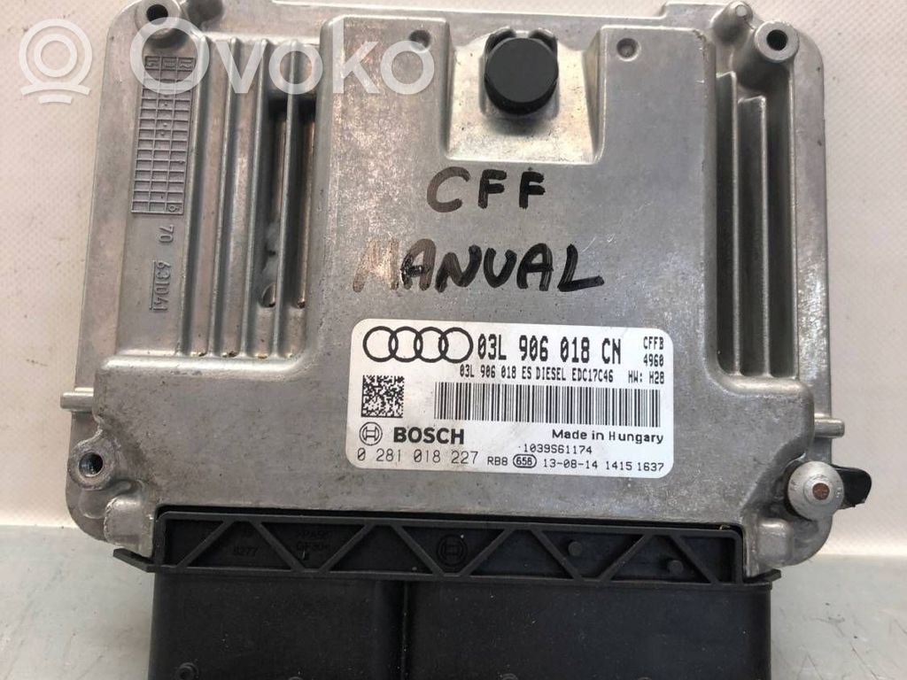 Engine control unit/module   03L906018CN,03L906018ES,0281018227