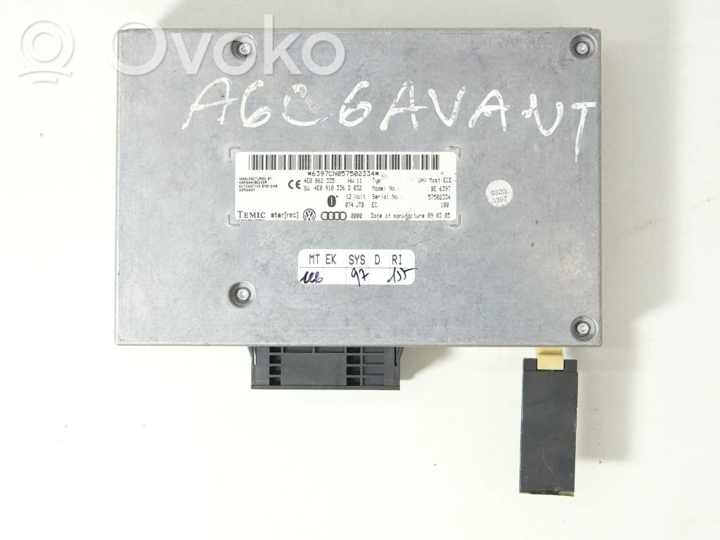 Audi A6 S6 C6 4F Moduł / Sterownik Bluetooth 