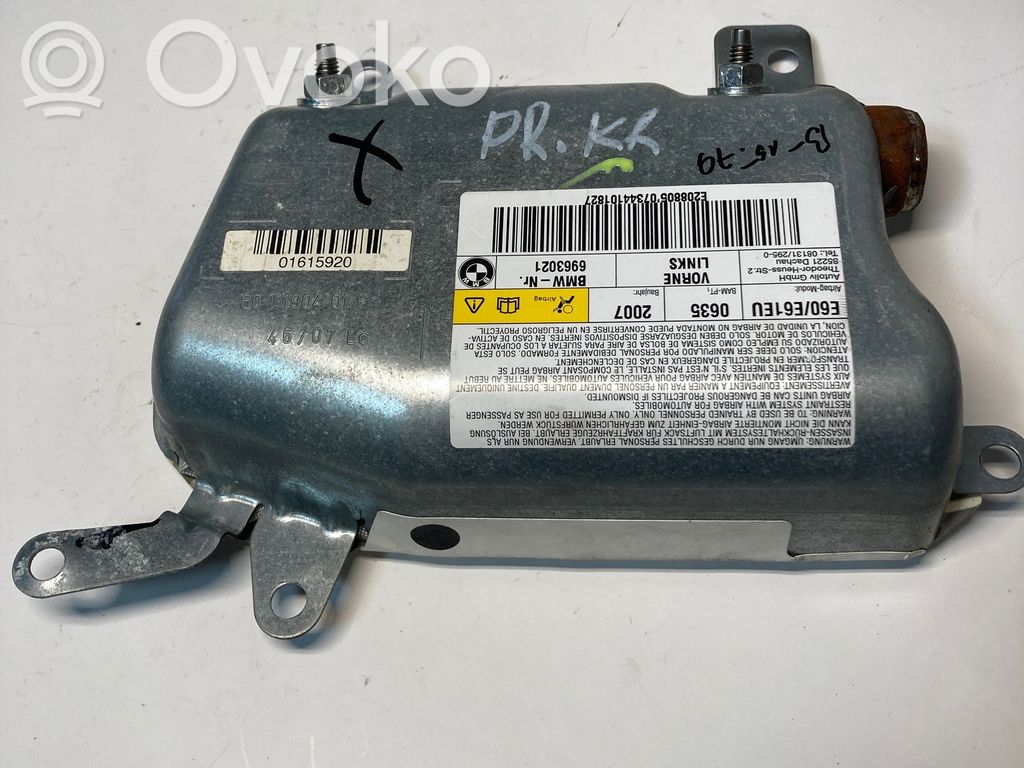 BMW 5 E60 E61 Priekšējo durvju drošības spilvens 