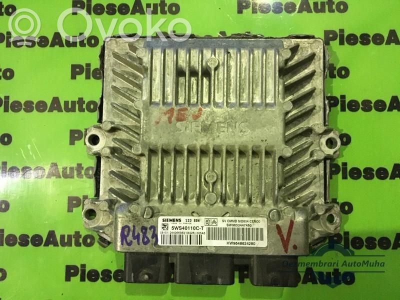 Engine control unit/module ECU   5WS40110CT,SID804,SW9653447480