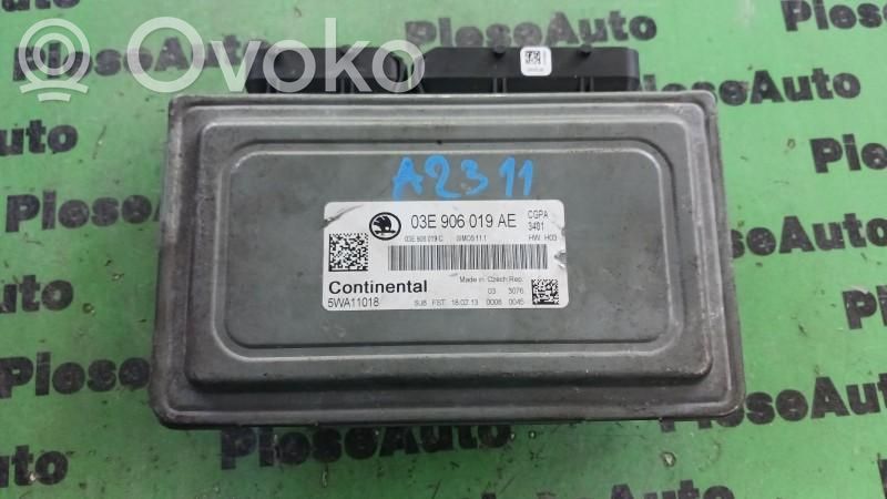Engine control unit/module ECU   03E906019AE,5WA11018