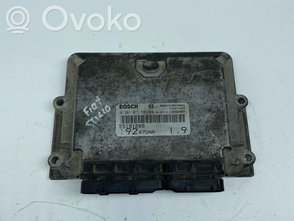 Fiat Stilo Engine control unit/module 