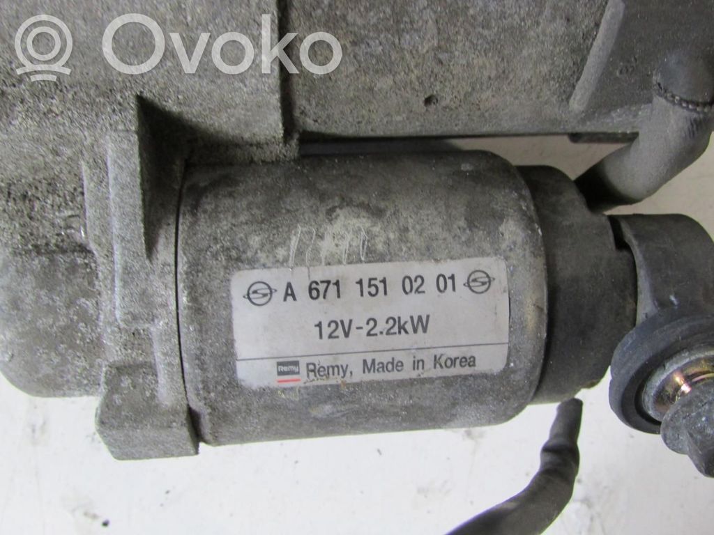 SsangYong Korando Motor de arranque 